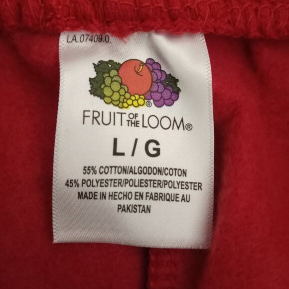 NWT Fruit of the Loom Mens L Red EverSoft Fleece Elastic Bottom Sweatpants - Picture 8 of 10